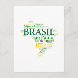 Brasil Estados e Capitais Postcard