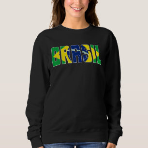 Brasil Flag Brazilian Soccer Fan Men Women Boys Gi Sweatshirt