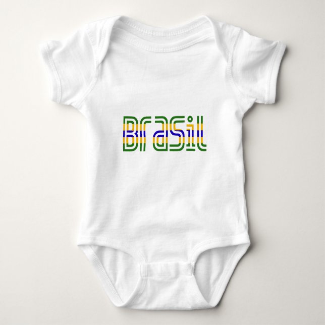 Brasil Flag Colours! Baby Bodysuit (Front)