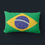 Brasil flag lumbar cushion<br><div class="desc">Flags of the world's nations in high resolution for you to display with pride.</div>