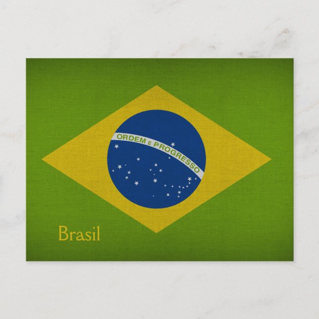 Brasil Flag Postcard (Front)