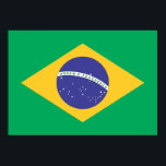 Brasil flag poster<br><div class="desc">Flags of the world's nations in high resolution for you to display with pride.</div>