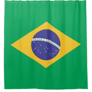 Brasil flag shower curtain