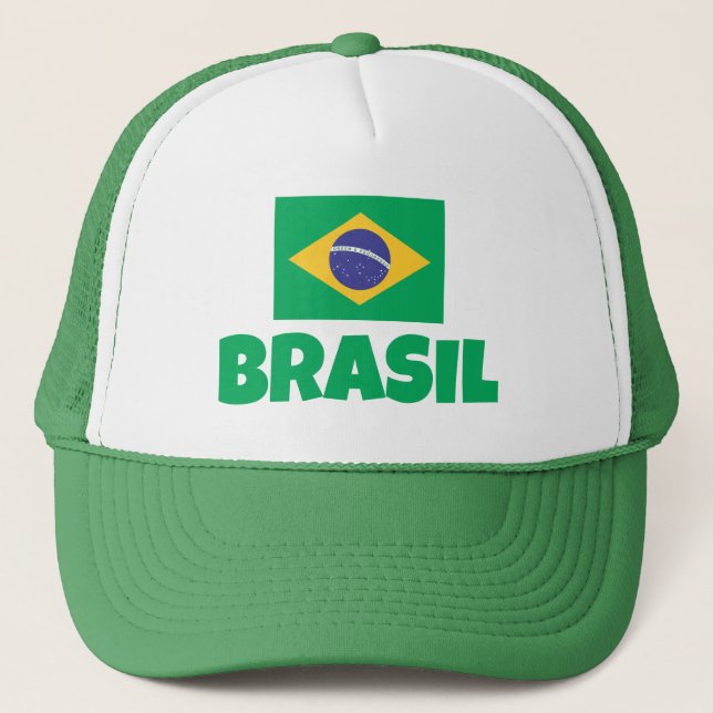 Brasil flag trucker hat (Front)