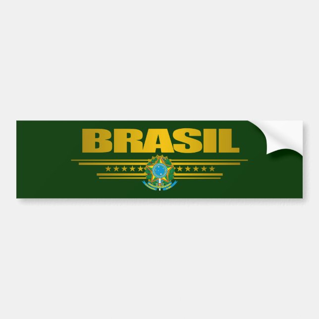"Brasil Gold" Bumper Sticker (Front)