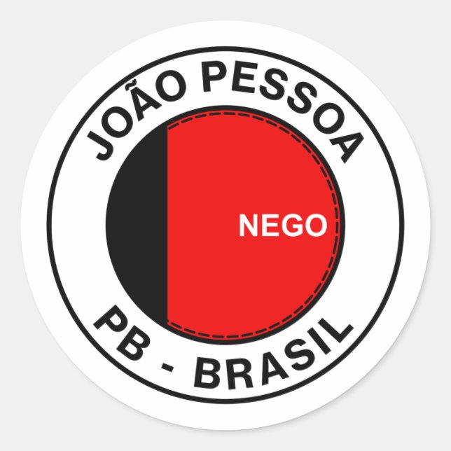 Brasil Joao Pessoa Paraiba PB Bandeira Stamp Classic Round Sticker (Front)