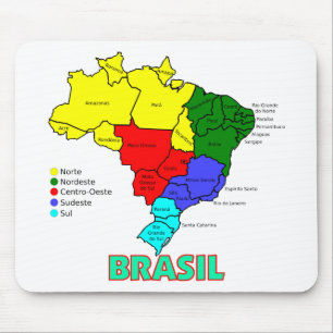 Brasil. Regions in Colour Mouse Pad