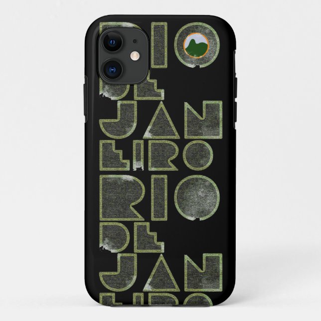Brasil Rio de Janeiro typography Case-Mate iPhone Case (Back)