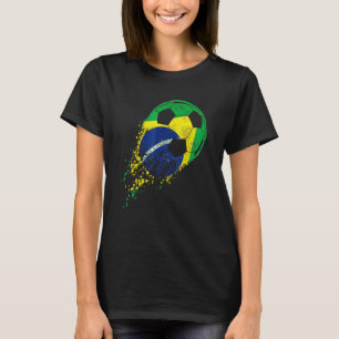 Brasil Soccer Brazil Brasilian Flag Pride Soccer P T-Shirt