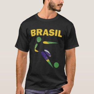 Brasil Soccer Fan Jersey With Brazil Flag Football T-Shirt