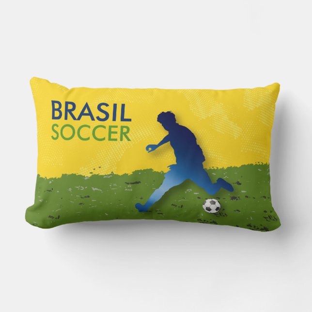 Brasil Soccer Lumbar Cushion (Front)