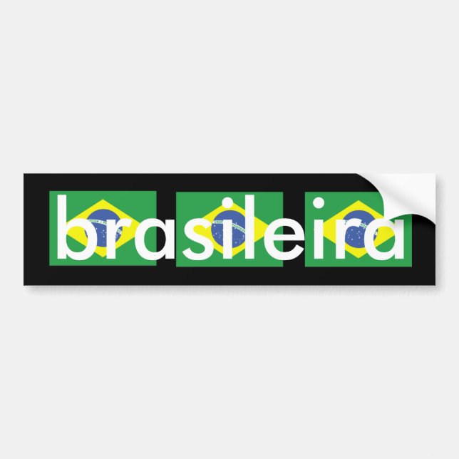 Brasileira Bumper Sticker (Front)