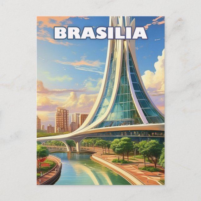 Brasilia, a modern city postcard (Front)