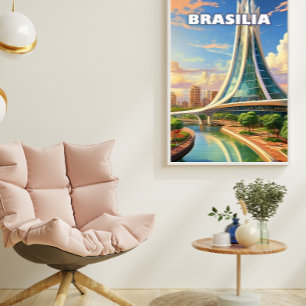 Brasilia, a modern city poster