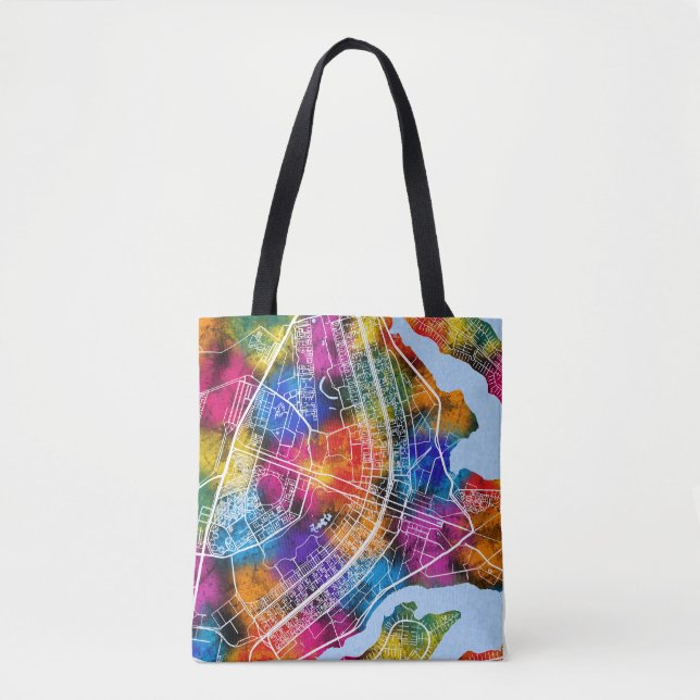 Brasília Brazil City Map Tote Bag (Front)