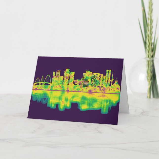 Brasilia Brazil Skyline Holiday Card (Front)