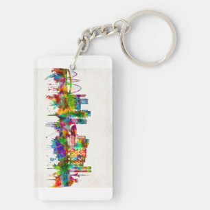 Brasilia Brazil Skyline Key Ring