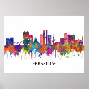 Brasilia Brazil Skyline Poster