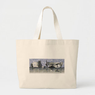 Brasilia city skyline large tote bag