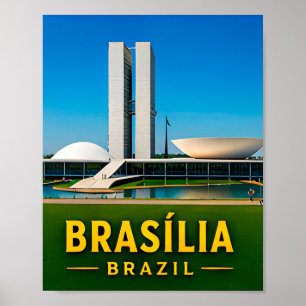 Brasília Modern Architecture and Brazilian Vision Poster