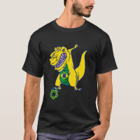 Brasilian Dino Rex Brazil Soccer Brazilian Flag Br