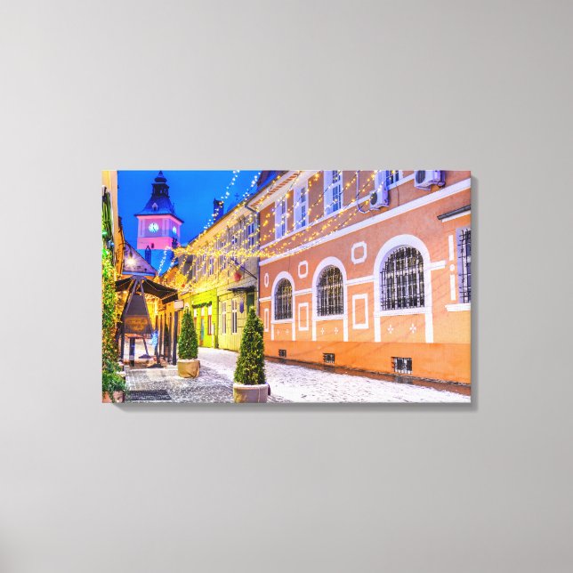 Brasov Christmas market Canvas Print (Front)