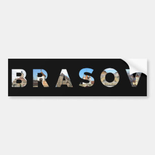 brasov city romania landmark inside name symbol bumper sticker