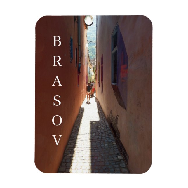 Brasov Rope Street view fridge magnet (Vertical)
