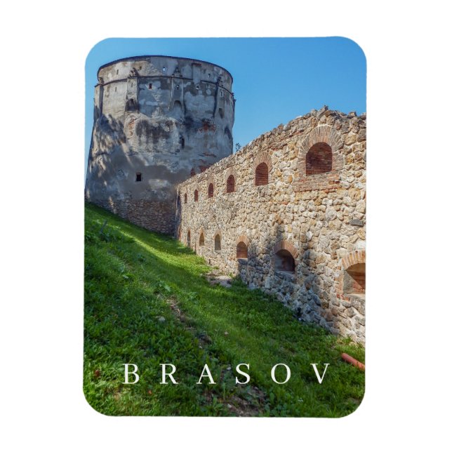 Brasov watchtower view fridge magnet (Vertical)