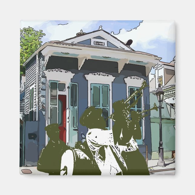 Brass Band At Marigny Magnet (Front)