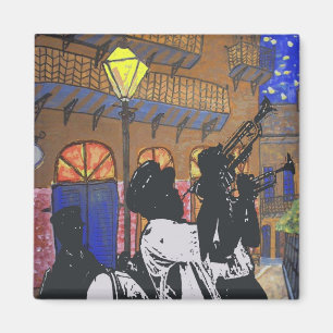 Brass Band At Pirates Alley Magnet