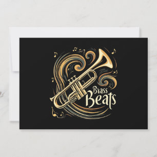 Brass Beats Trumpet Player Groove Invitation