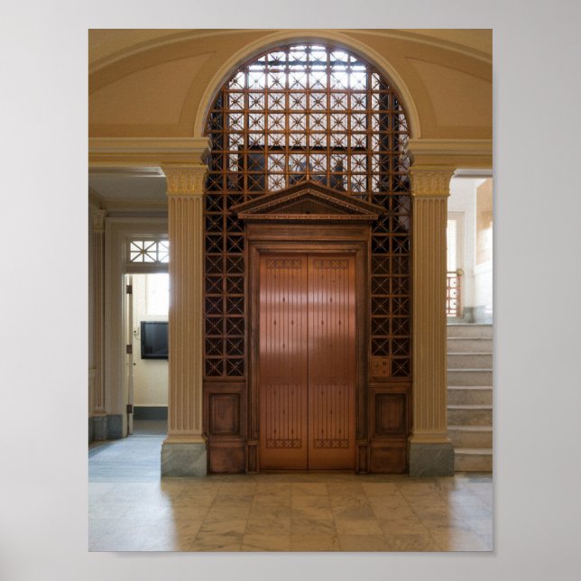 Brass Cage Elevator Poster (Front)