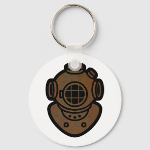 Brass Diving Helmet Key Ring