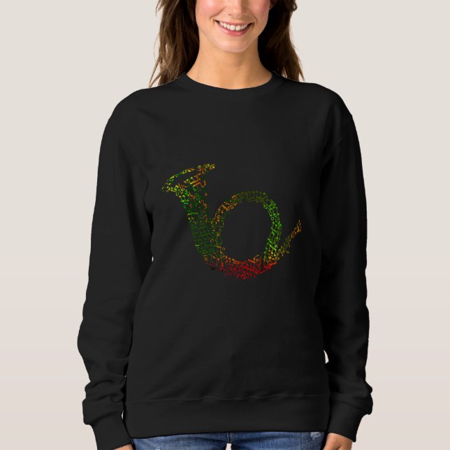 Brass Instrument French Horn Player Music French H Sweatshirt (Front)