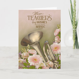 Brass Instrument Teacher's Day Greeting Card
