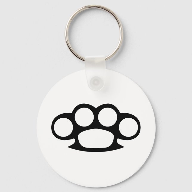 Brass Knuckle Duster Key Ring (Front)