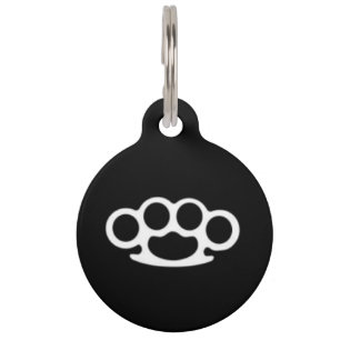 Brass Knuckle Pet ID Tag