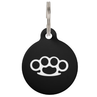 Brass Knuckle Pet ID Tag