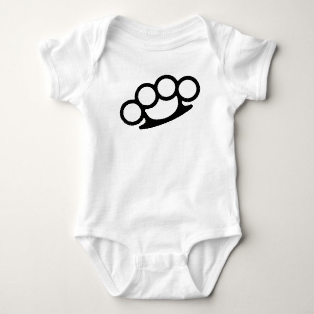 Brass Knuckles Baby Bodysuit (Front)