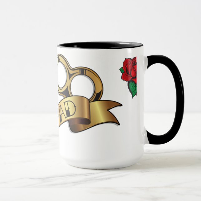 Brass Knuckles Tattoo DAD Mug (Right)