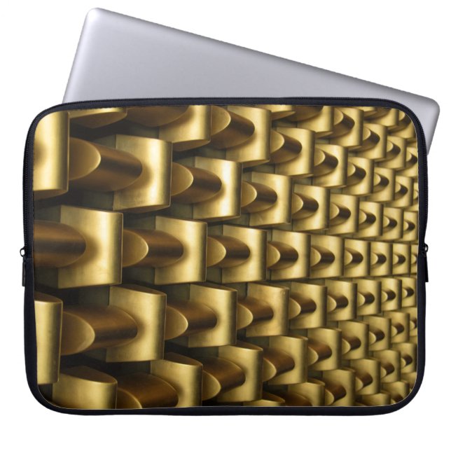 Brass metal frame laptop sleeve (Front)