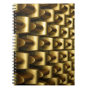 Brass metal frame notebook