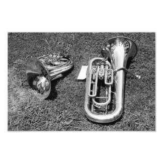 Brass musical instruments photo print