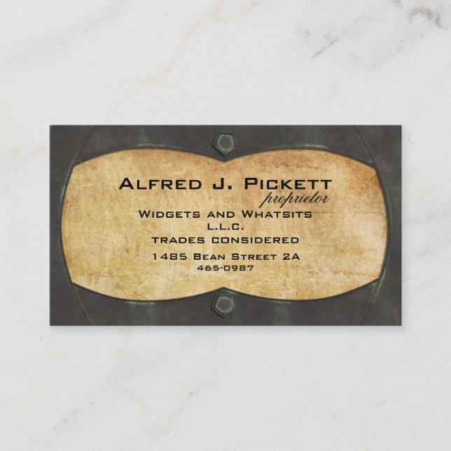 Brass Plate Frame Business Card (Front)