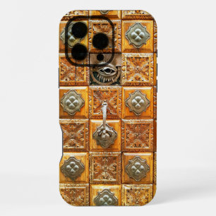 Brass Plated Ornate Carved Wood Door Venice Italy iPhone 16 Pro Max Case