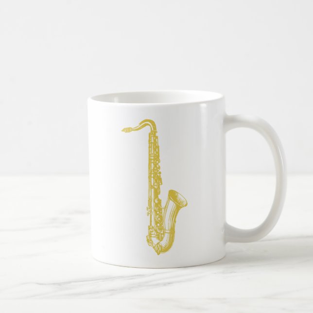 Brass Sax Coffee Mug (Right)