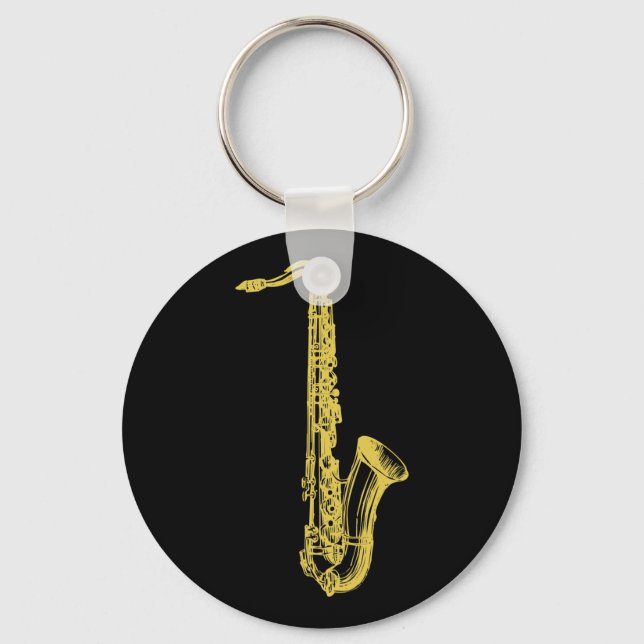 Brass Sax Key Ring (Front)