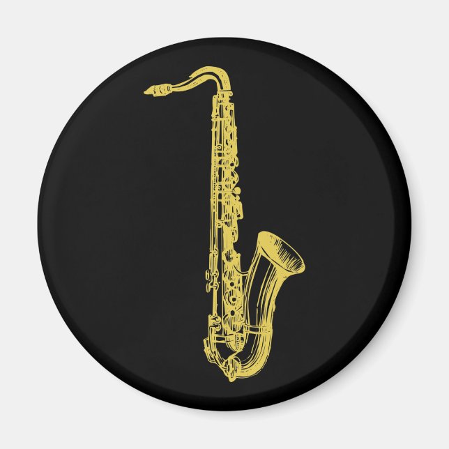 Brass Sax Magnet (Front)