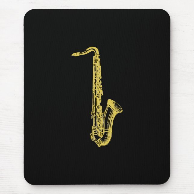 Brass Sax Mouse Pad (Front)